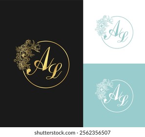 These A and G monograms can be used as personal logos, branding elements, or decorations on formal invitations, with a choice of gold or silver colors to give a unique feel.