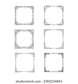 These are geometric fames in vector.