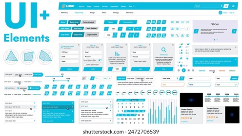 Estos componentes gráficos proporcionan un enfoque integral para el desarrollo de interfaces que cumplen con los requisitos modernos de funcionalidad y estética en los recursos de Internet.