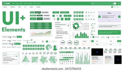 These graphic components provide a comprehensive approach to the development of interfaces that meet modern requirements for functionality and aesthetics in Internet resources.