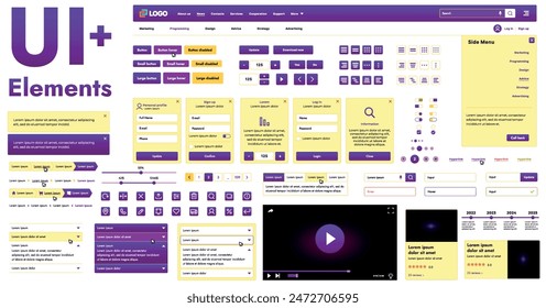 These graphic components provide a comprehensive approach to the development of interfaces that meet modern requirements for functionality and aesthetics in Internet resources.