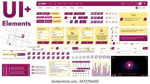 Estos componentes gráficos proporcionan un enfoque integral para el desarrollo de interfaces que cumplen con los requisitos modernos de funcionalidad y estética en los recursos de Internet.