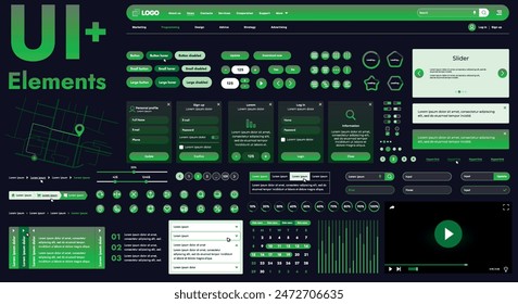 These graphic components provide a comprehensive approach to the development of interfaces that meet modern requirements for functionality and aesthetics in Internet resources.