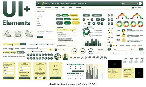 These graphic components provide a comprehensive approach to the development of interfaces that meet modern requirements for functionality and aesthetics in Internet resources.