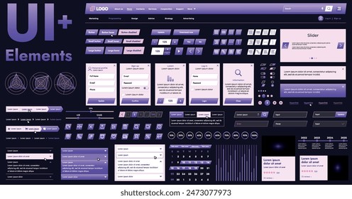 These graphic components provide a comprehensive approach to the development of interfaces that meet modern requirements for functionality and aesthetics in Internet resources.
