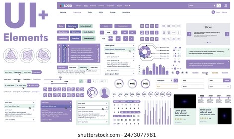 Estos componentes gráficos proporcionan un enfoque integral para el desarrollo de interfaces que cumplen con los requisitos modernos de funcionalidad y estética en los recursos de Internet.