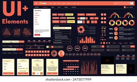 These graphic components provide a comprehensive approach to the development of interfaces that meet modern requirements for functionality and aesthetics in Internet resources.