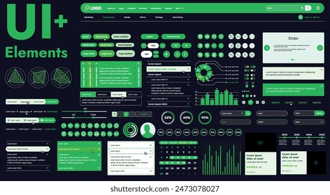 These graphic components provide a comprehensive approach to the development of interfaces that meet modern requirements for functionality and aesthetics in Internet resources.