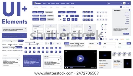 These graphic components provide a comprehensive approach to the development of interfaces that meet modern requirements for functionality and aesthetics in Internet resources.
