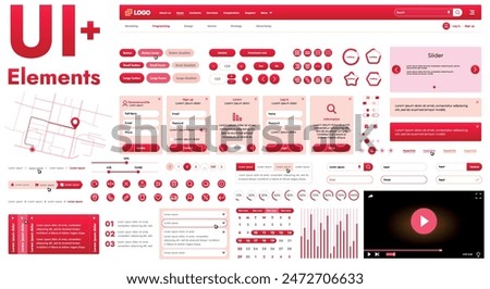 These graphic components provide a comprehensive approach to the development of interfaces that meet modern requirements for functionality and aesthetics in Internet resources.