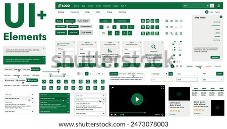 These graphic components provide a comprehensive approach to the development of interfaces that meet modern requirements for functionality and aesthetics in Internet resources.