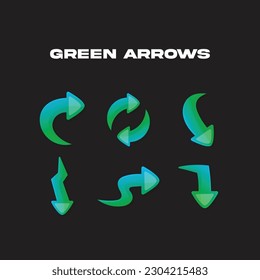 These are green arrows vector.