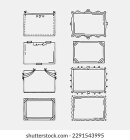 These are hand drawn doodle frames.