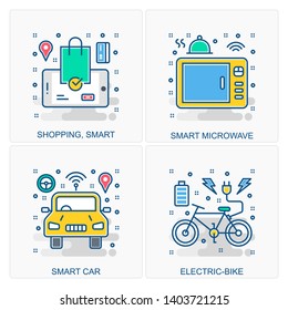 These are High Quality Icon Illustration includes all Internet Of Things, Electronics and other different concepts all under one place.