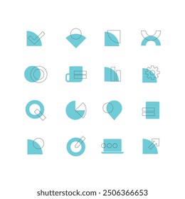Seguir Estos iconos están diseñados para ser fácilmente reconocibles y un estilo de diseño minimalista, lo que los hace versátiles para varios usos en la comunicación comercial.