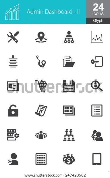 These Icons Designed Specifically Admin Panel Stock Vector (Royalty ...