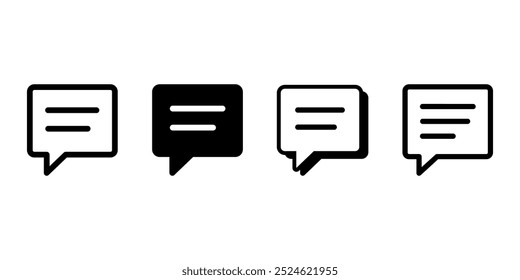 These icons are ideal for illustrating concepts related to communication, messaging, chat interfaces, or discussions.