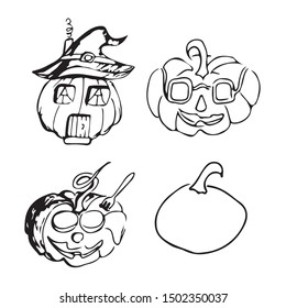 These icons, isolated images will help you arrange a card, invitation or page for Halloween