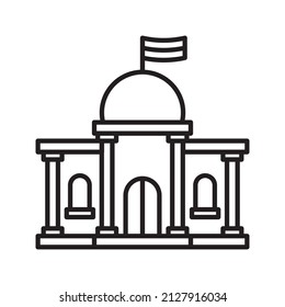 these are icons related to city facilities using a simple outline style