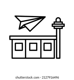 these are icons related to city facilities using a simple outline style