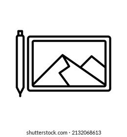 these are icons related to graphic designers who use outline style