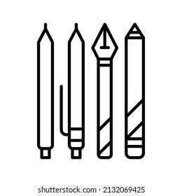 these are icons related to graphic designers who use outline style