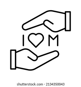 these are icons related to mother's day in outline style