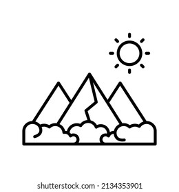 these are icons related to nature using outline style