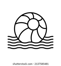these are icons related to waterparks using outline style