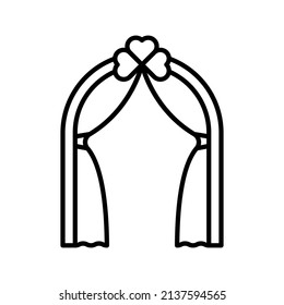 these are icons related to weddings that use outline style