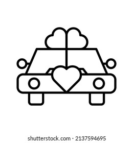 these are icons related to weddings that use outline style