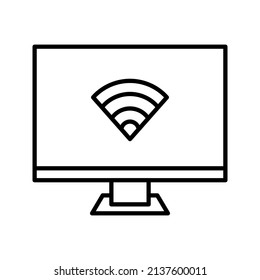 these are icons related to wireless devices that use outline style