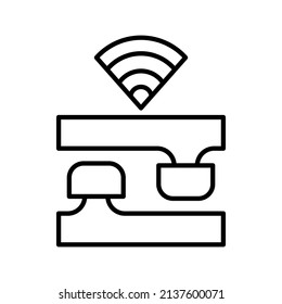 these are icons related to wireless devices that use outline style