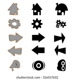 These are the icons than include home buttons, back and forward, sound,option and tools buttons.