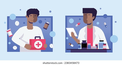 These illustrations can be used to visually convey medical and healthcare-related concepts, making them a valuable resource for healthcare-related content and materials