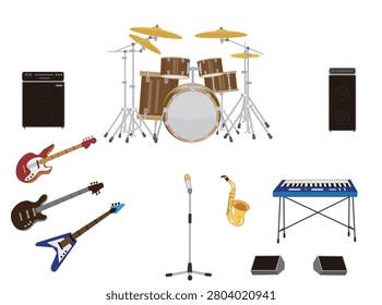 These are illustrations of musical instruments.