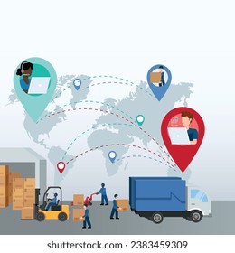 Estas ilustraciones ofrecen una manera clara y versátil de transmitir visualmente conceptos y escenarios relacionados con el sector de transporte y logística, haciéndolos adecuados para una amplia gama de aplicaciones 