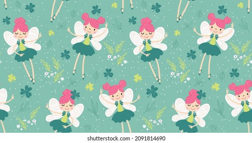 These Irish lasses have traveled from Tir Na Nog to with you a happy Saint Patrick's Day. This pattern is vector based and repeats seamlessly. It would be perfect for a surface design or background. 