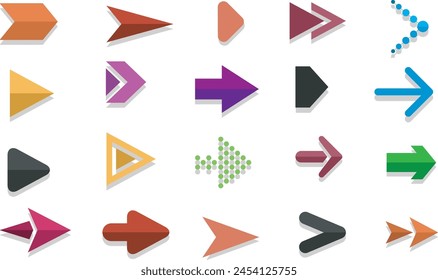 Son como flechas 3D de colores. Y podemos ver sombras aquí.
