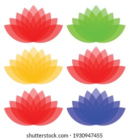 Estas flores de loto están diseñadas para tu proyecto.
