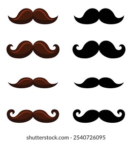 These are manly moustaches vector