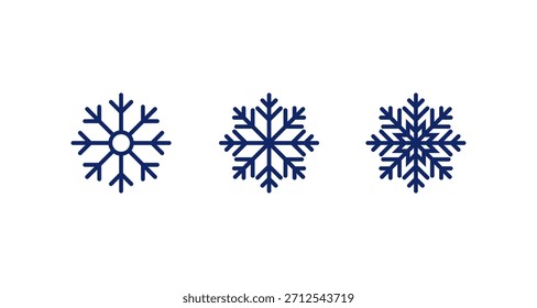 These minimalist snowflake illustrations are perfect for winter-themed projects and holiday designs
