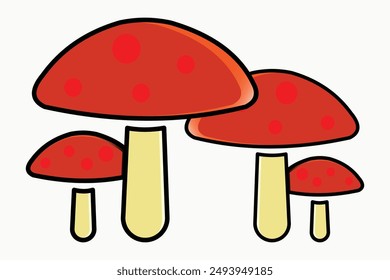 These mushroom images or designs are usually for autumn celebrations and can also be used for various things, including clothing designs, greeting cards, backgrounds and etc