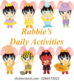 These are Rabbie's Daily Activities