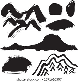 These are the shapes of various lines drawn with ink strokes.