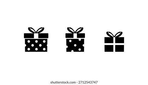 Estas ilustraciones simples de la caja de regalo son perfectas para las promociones de las vacaciones y los diseños festivos