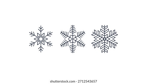 These simple snowflake designs are perfect for winter holiday cards, invitations, and seasonal marketing materials