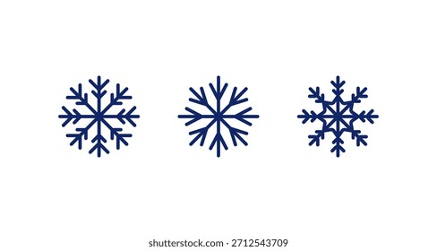 Estas simples ilustraciones de copo de nieve son perfectas para tarjetas de vacaciones, promociones de invierno y decoraciones de temporada