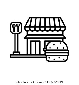 these are store-related icons that use outline style