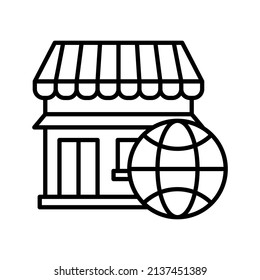 these are store-related icons that use outline style